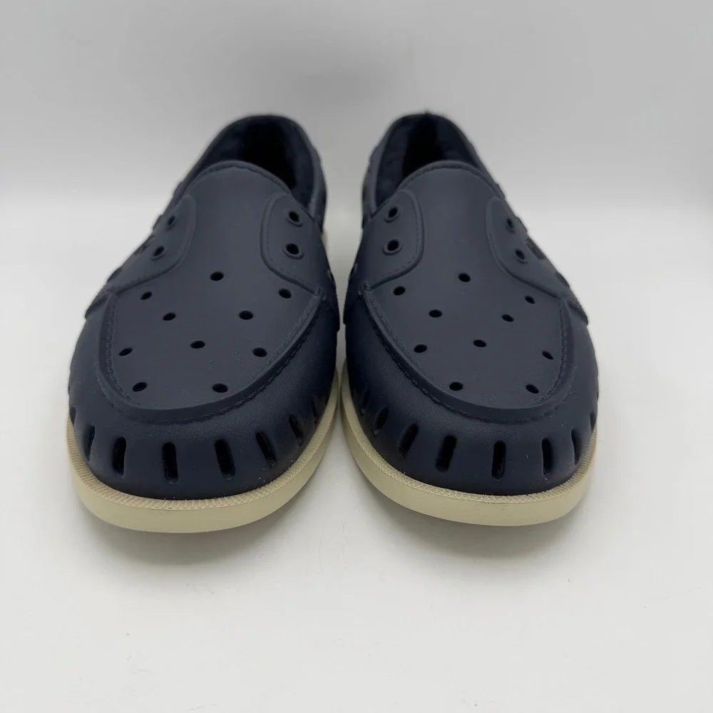 Sperry Top-Sider Float Navy Blue Faux Fur Lined Boat Shoes Mens 12 STS23886